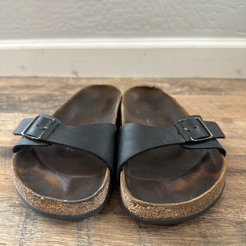 black Birkenstock Madrid sandals